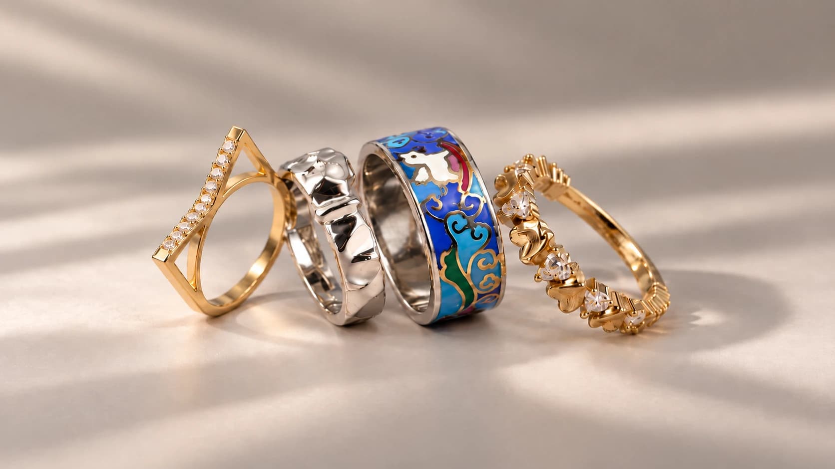 Aheera Architectural 925 Sterling Silver Rings
